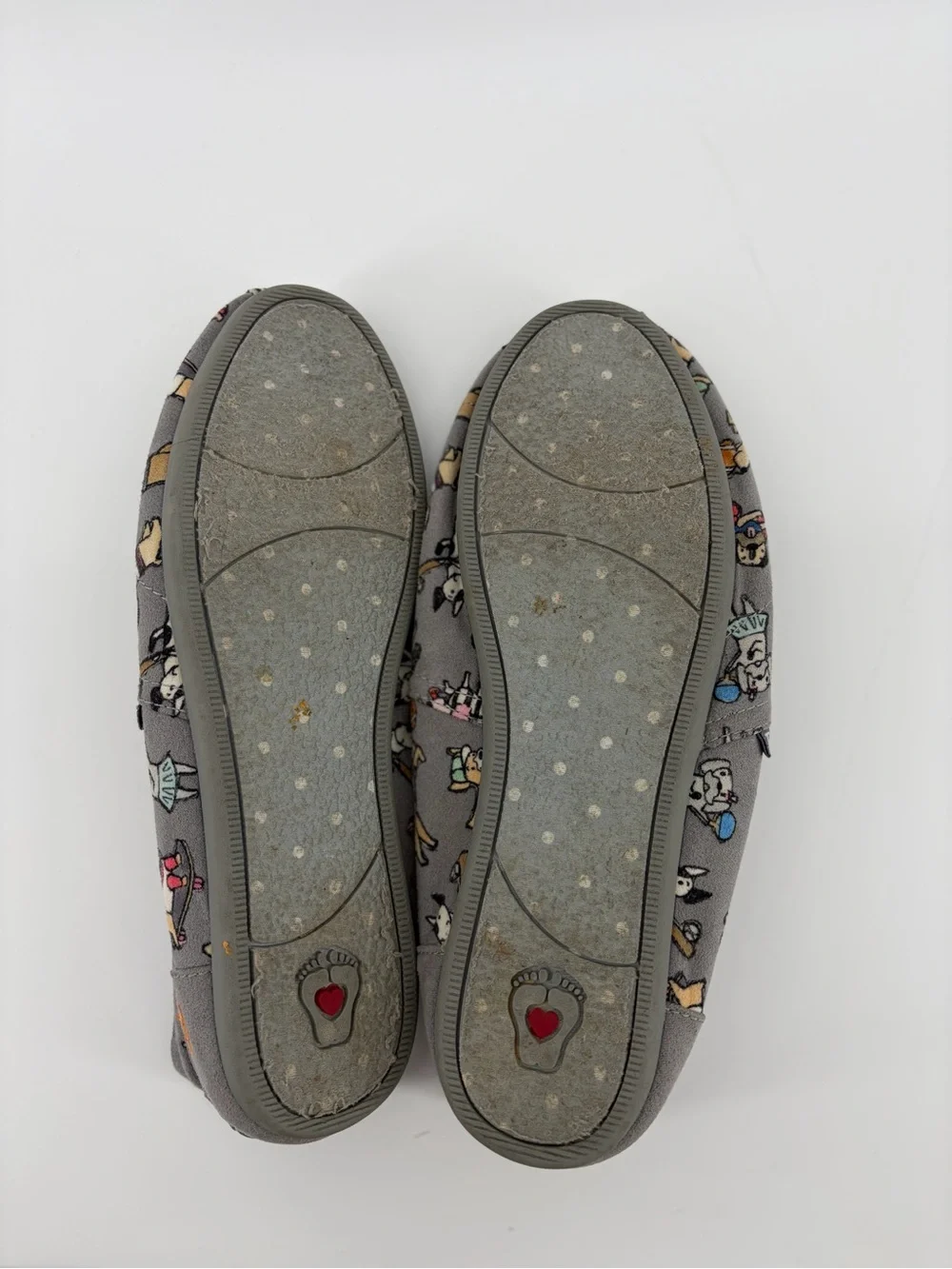Vintage Sketchers Bobs Memory Foam Dog's Print Canvas Slip-on Woman Size 9